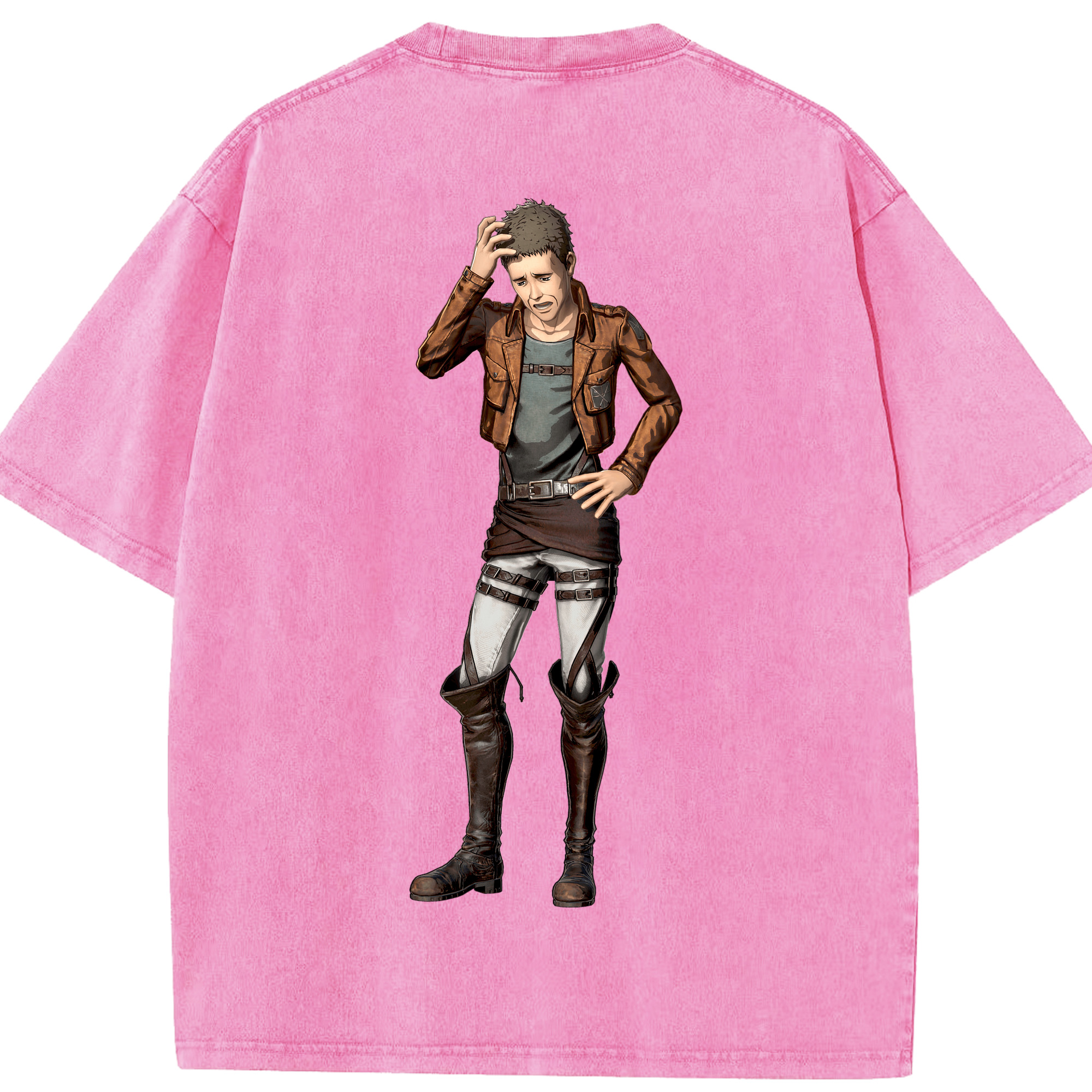 （画像用） 進撃の巨人 Attack on Titan 綿100% ヴィンテージ風 半袖Tシャツ（背面プリント）